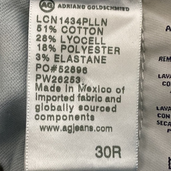 Ag Adriano Goldschmied Women's Dark Wash Prima Cigarette Leg Denim Jeans Size 30 - Picture 11 of 11